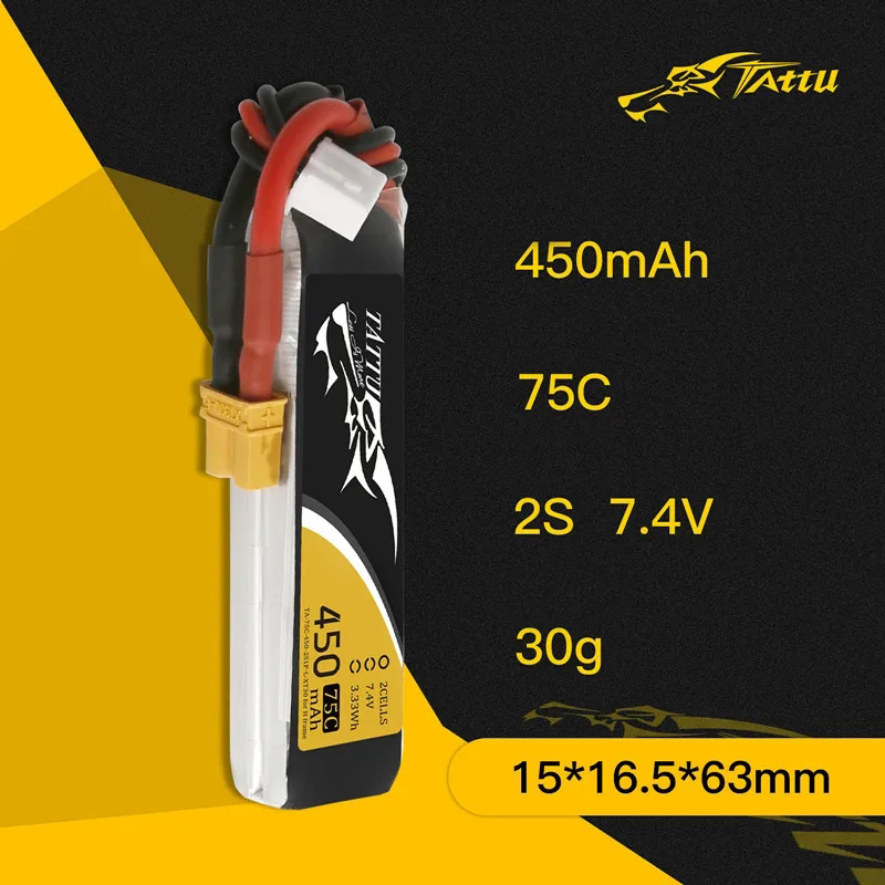 3 pçs nova tattu 450/500/550ma - Drone Racing Battery avaliação e preço